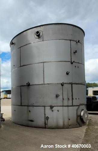 Used-Approximately 30,000 Gallon Vertical Stainless Steel Tank