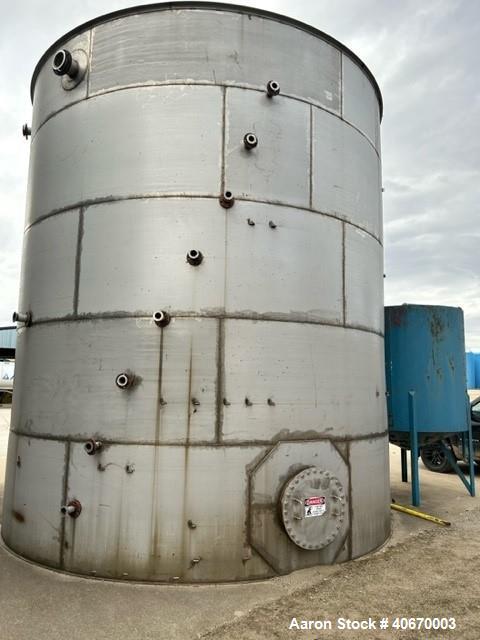 Used-Approximately 30,000 Gallon Vertical Stainless Steel Tank