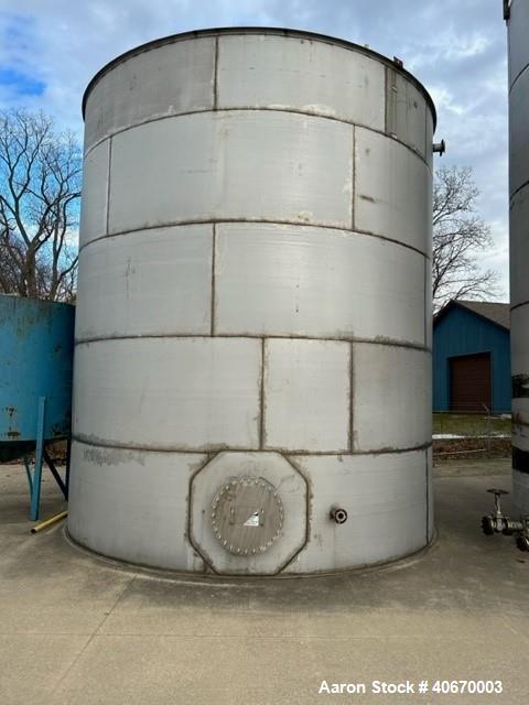 Used-Approximately 30,000 Gallon Vertical Stainless Steel Tank