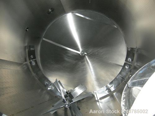 Used DCI Storage Tank, 10,000 gallon capacity, 316L stainless steel, horizontal. 120" inside diameter x 204" straight side, dished heads. Bottom 1/3 dimple jacket rated 62 psi @ 250 degrees F. Insula...