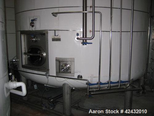 Used Tank, Price-Schonstrom, 16,500  gallon, stainless steel. 12' diameter x 20' high, dished heads,  Internal rated 20 psi @ 100 deg F, dimple jacket rated 50 psi @ 100 deg F.  Insulated with plasti...
