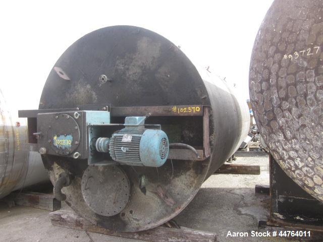 Used Tank, 5500 Gallon, 304 Stainless Steel, Vertical. 96” Diameter x 192” straight side, flat top, coned bottom. Fixed carbon steel agitator bridge with a top entering Chemineer agitator, 4 blade tu...