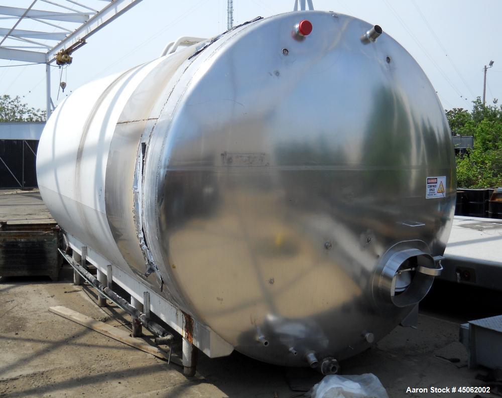 Used Dairy Tank, 6,000 Gallon, stainless steel,