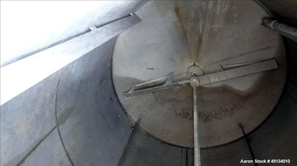 Used BMT Brown Minneapolis Tank, 7,500 Gallons, 304 Stainless Steel, Approximate 142" Straight Side x 120" Diameter, Flat Top, Dish Bottom. Openings: Top, 2", 3", (2) 4", 3" center bottom outlet. (4)...