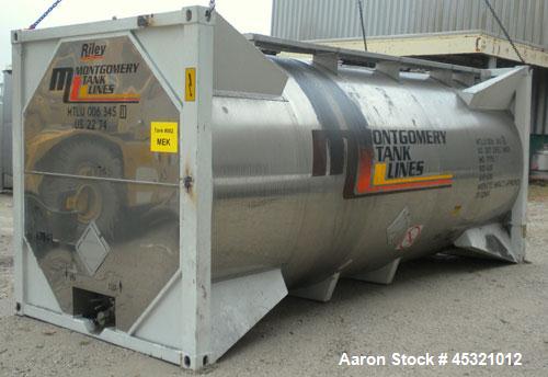 Used Sunshine Stainless Tank & Equipment Intermodal Transport Tank, 6205 Gallon, 316 Stainless Steel, IMO Type 1. Transports both hazardous and nonhazardous liquids and solids. IM101- CTC Impact Appr...