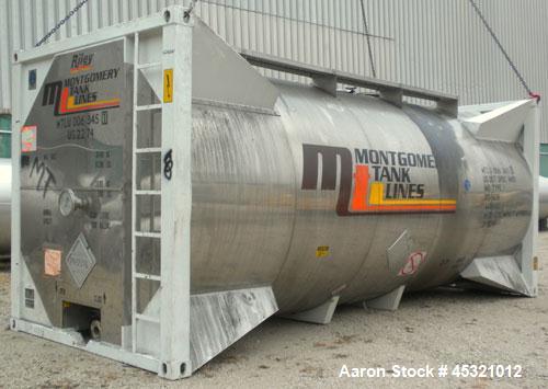 Used Sunshine Stainless Tank & Equipment Intermodal Transport Tank, 6205 Gallon, 316 Stainless Steel, IMO Type 1. Transports both hazardous and nonhazardous liquids and solids. IM101- CTC Impact Appr...