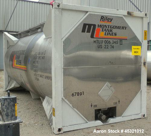 Used Sunshine Stainless Tank & Equipment Intermodal Transport Tank, 6205 Gallon, 316 Stainless Steel, IMO Type 1. Transports both hazardous and nonhazardous liquids and solids. IM101- CTC Impact Appr...
