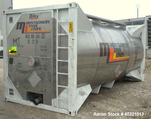 Used Sunshine Stainless Tank & Equipment Intermodal Transport Tank, 6205 Gallon, 316 Stainless Steel, IMO Type 1. Transports both hazardous and nonhazardous liquids and solids. IM101- CTC Impact Appr...
