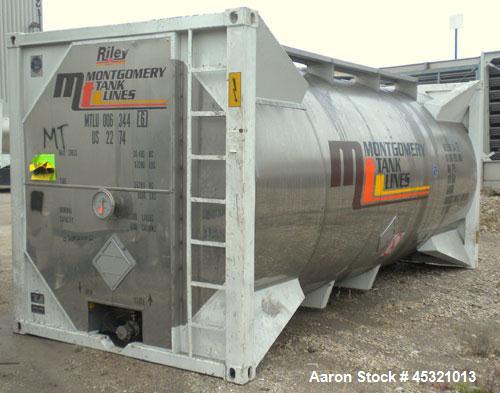 Used- Sunshine Stainless Tank & Equipment Intermodal Transport Tank, 6205 Gallon, 316 Stainless Steel, IMO Type 1. Transport...