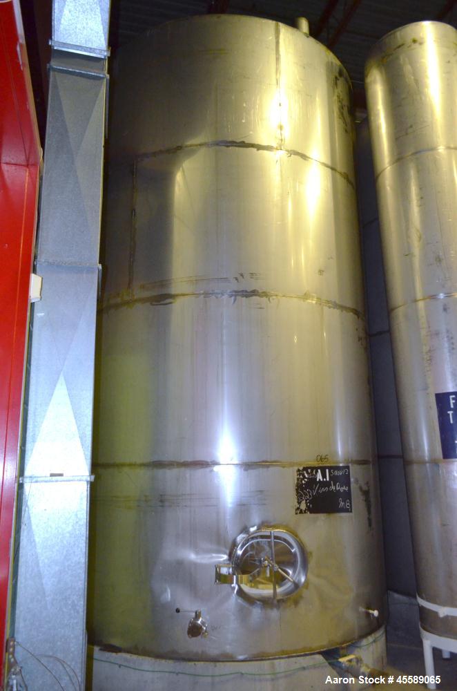 Used 7250 Gallon Stainless Steel Vertical Tank