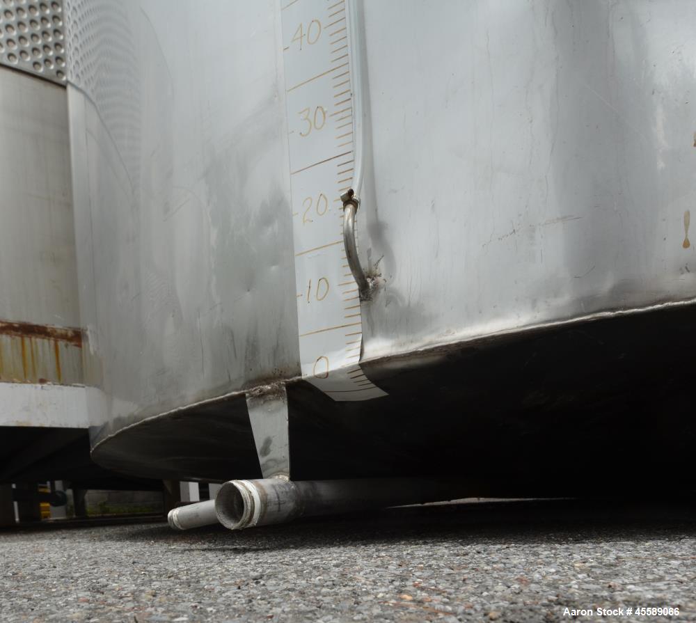 Used 7250 Gallon Stainless Steel Vertical Tank
