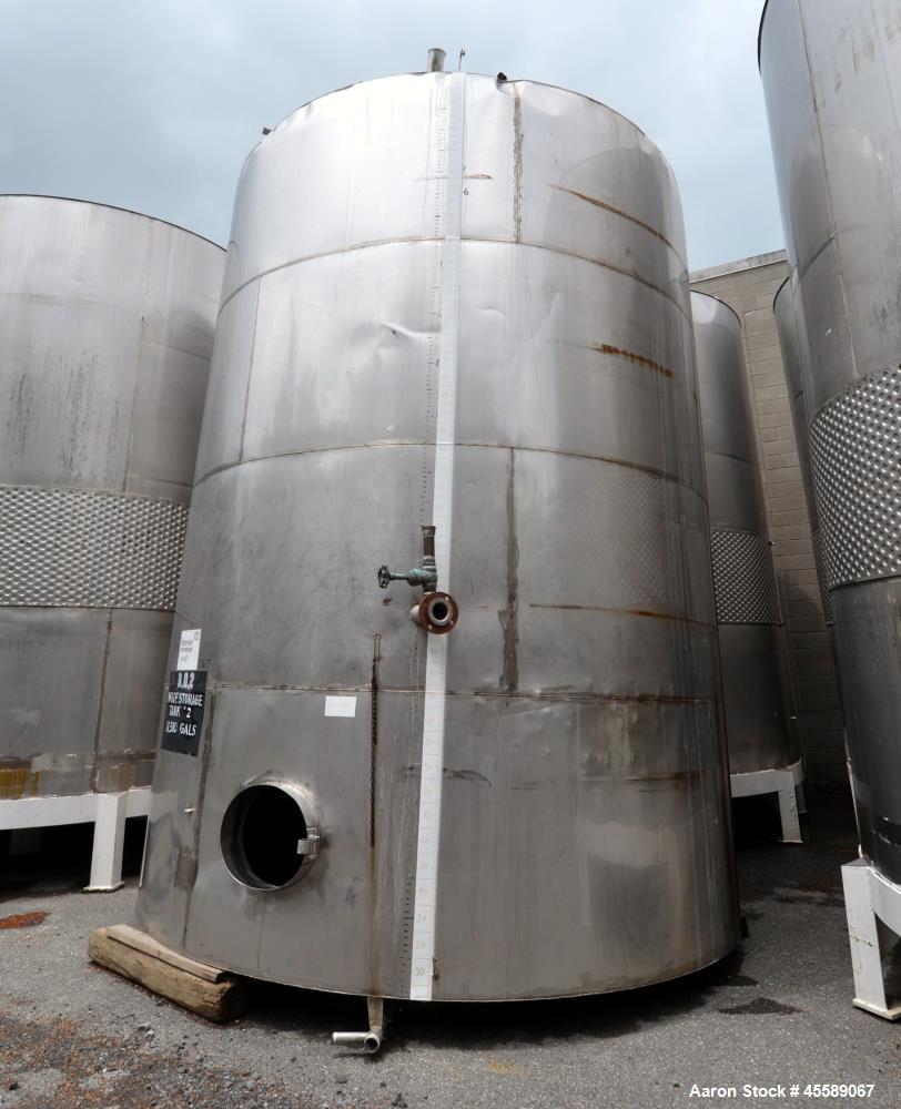 Used 7250 Gallon Stainless Steel Vertical Tank
