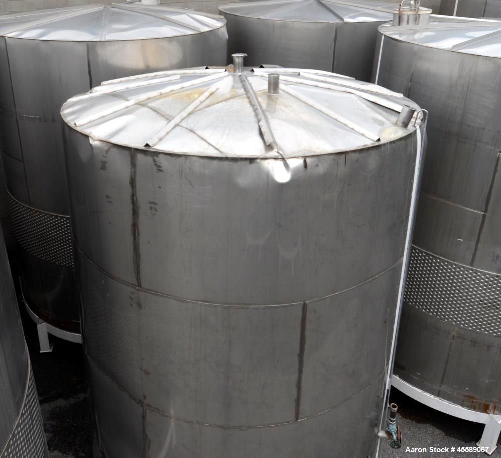Used 7250 Gallon Stainless Steel Vertical Tank