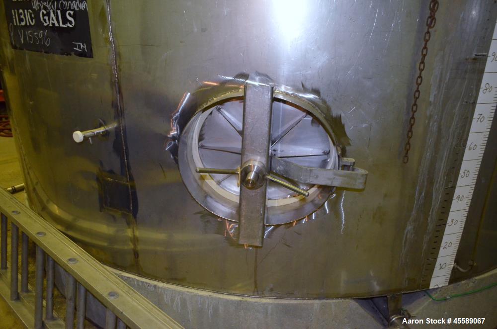 Used 7250 Gallon Stainless Steel Vertical Tank