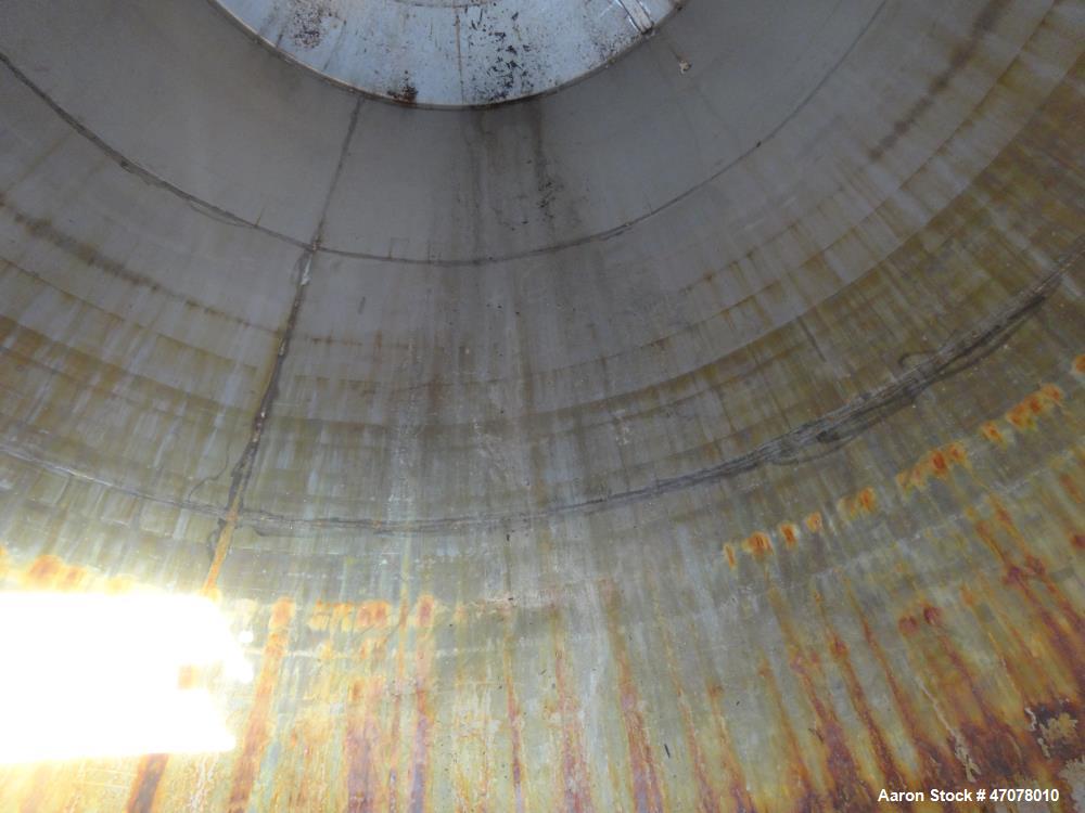 Used Tank, Approximate 6,500 Gallon, 304 Stainless Steel, Vertical.
