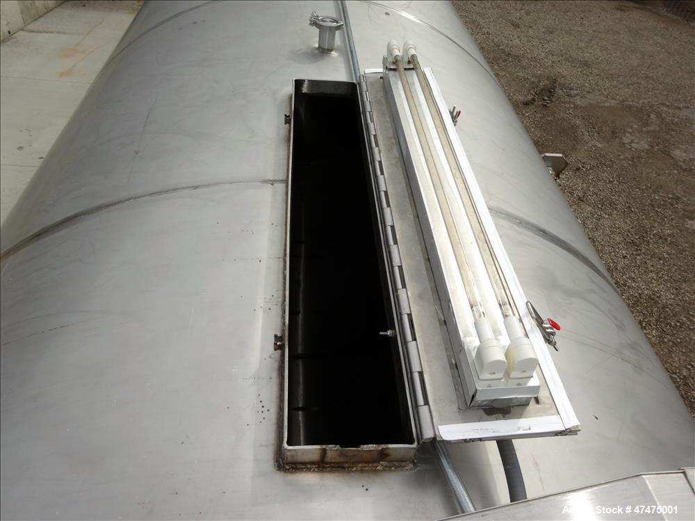 Used Tank, 6000 Gallon, 304 Stainless Steel, Horizontal.