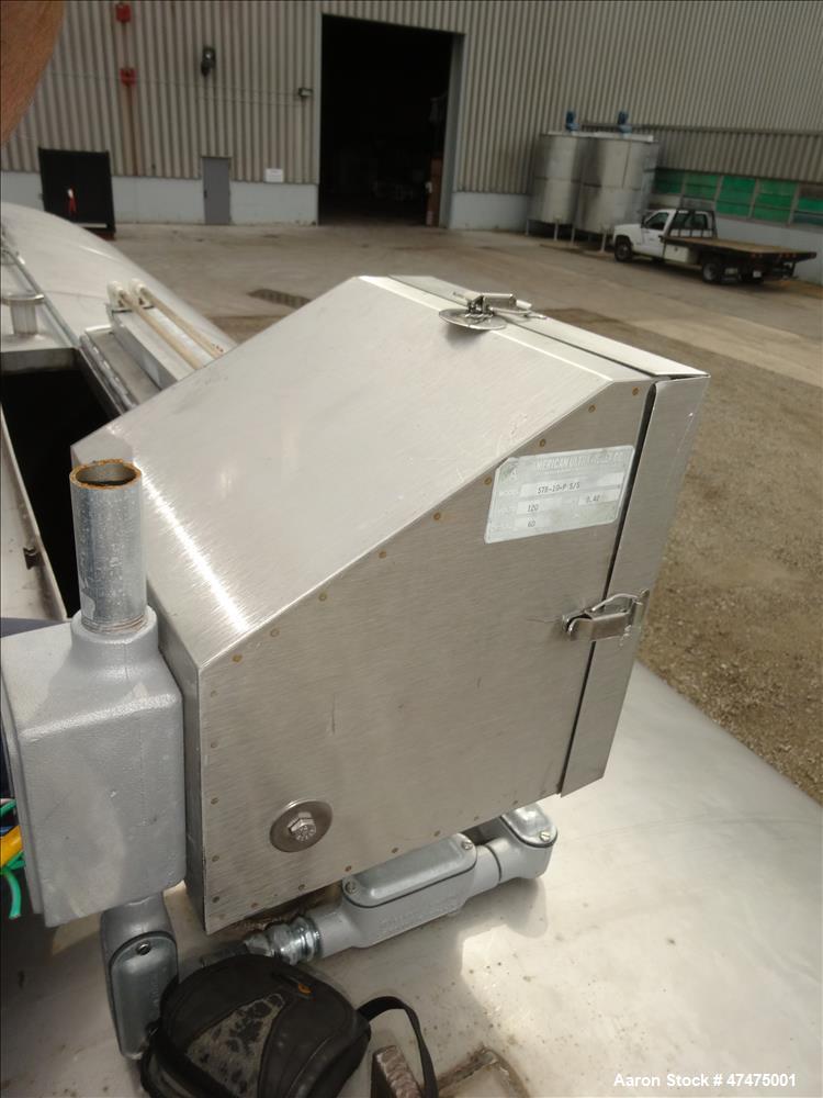 Used Tank, 6000 Gallon, 304 Stainless Steel, Horizontal.