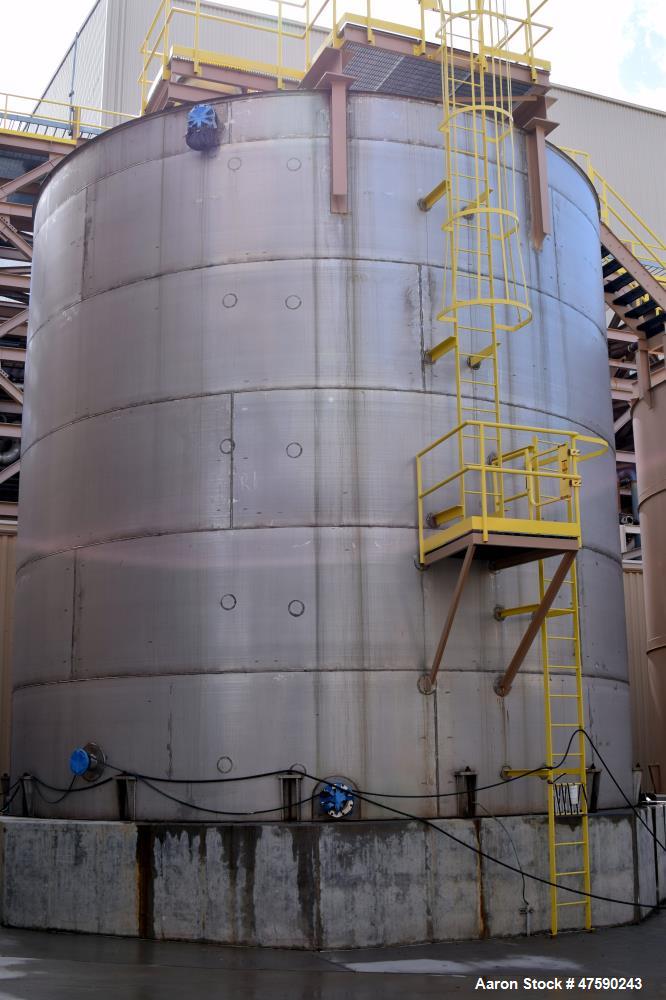 Unused- Great Basin Industrial API Standard 650 Tank, 109,923 Gallon, 316 Stainless Steel, Vertical. Approximate 27' Diameter x 27' straight side. Serial# C-11059-08, built 2011.