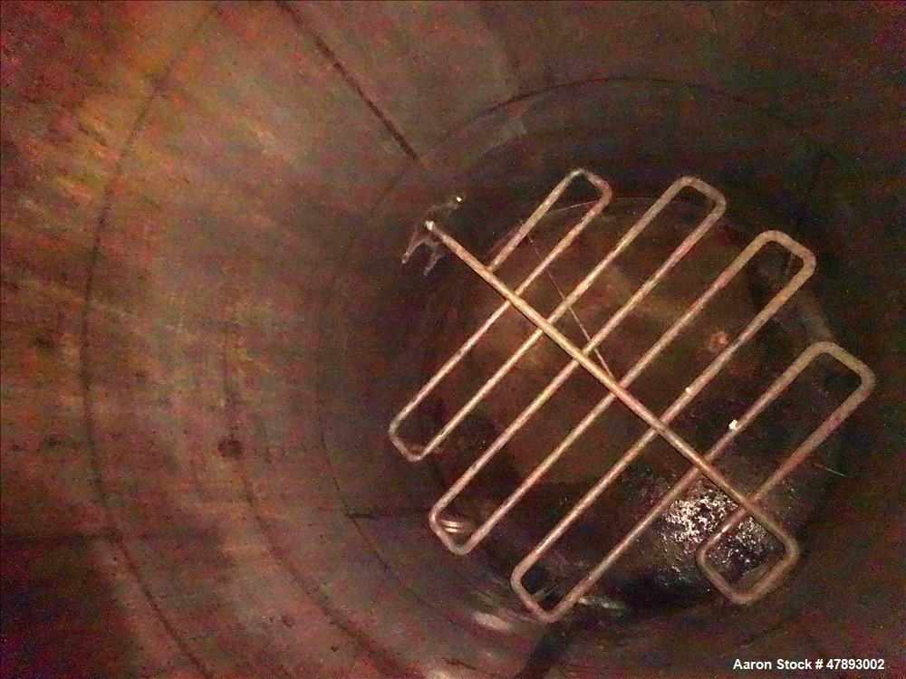 Used Tank, Approximate 8,000 Gallon, 304 Stainless Steel, Vertical.