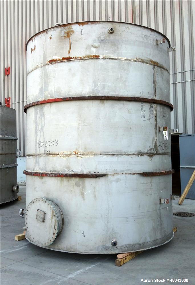 Used Wm. D. Nichols inc. Storage Tank, 6,000 Gallon, 316 Stainless Steel, Verti