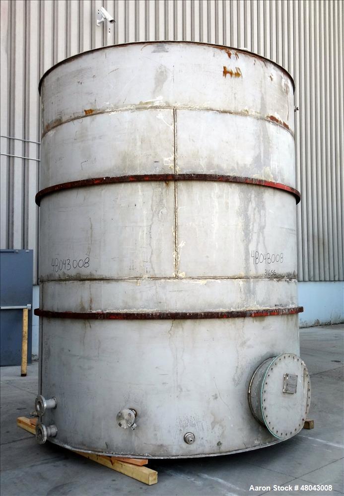 Used Wm. D. Nichols inc. Storage Tank, 6,000 Gallon, 316 Stainless Steel, Verti
