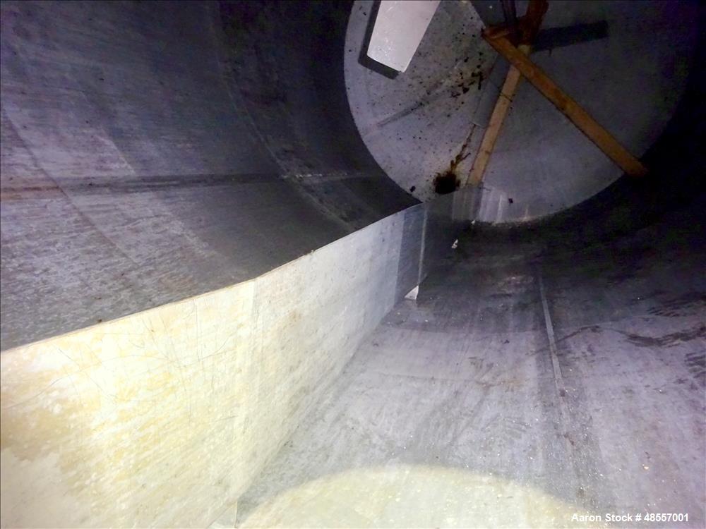 Used Tank, Approximately 5,000 Gallon, 304 Stainless Steel, Vertical.