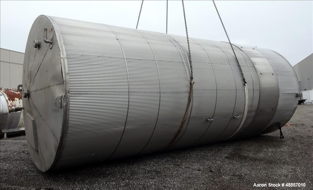 Used Tank, Approximately 25,000 Gallon, 304 Stainless Steel, Vertical.