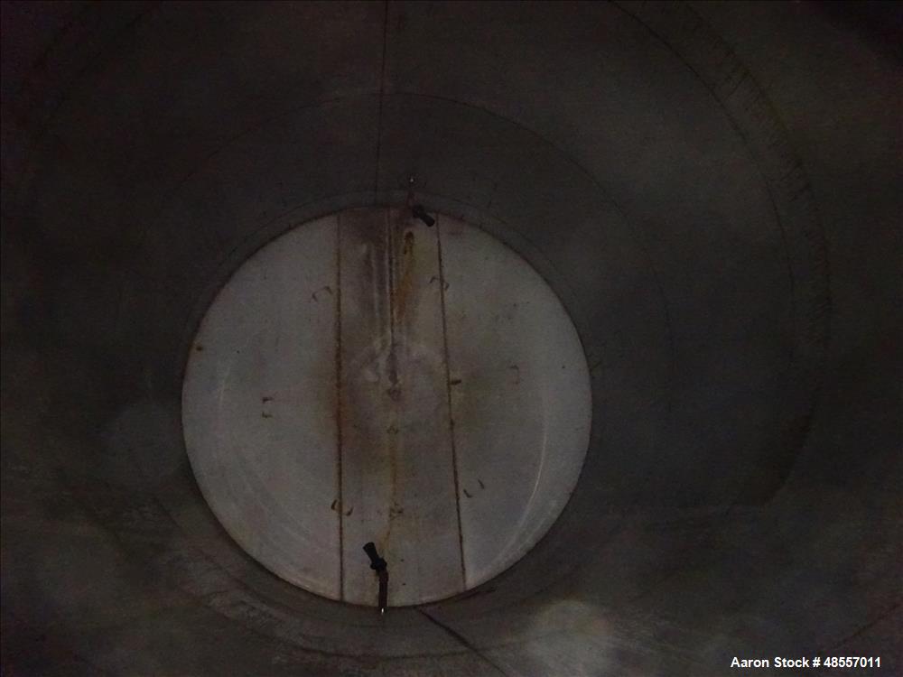Used Tank, Approximately 12,000 Gallon, 304 Stainless Steel, Vertical.