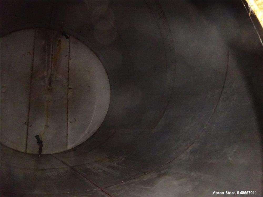 Used Tank, Approximately 12,000 Gallon, 304 Stainless Steel, Vertical.
