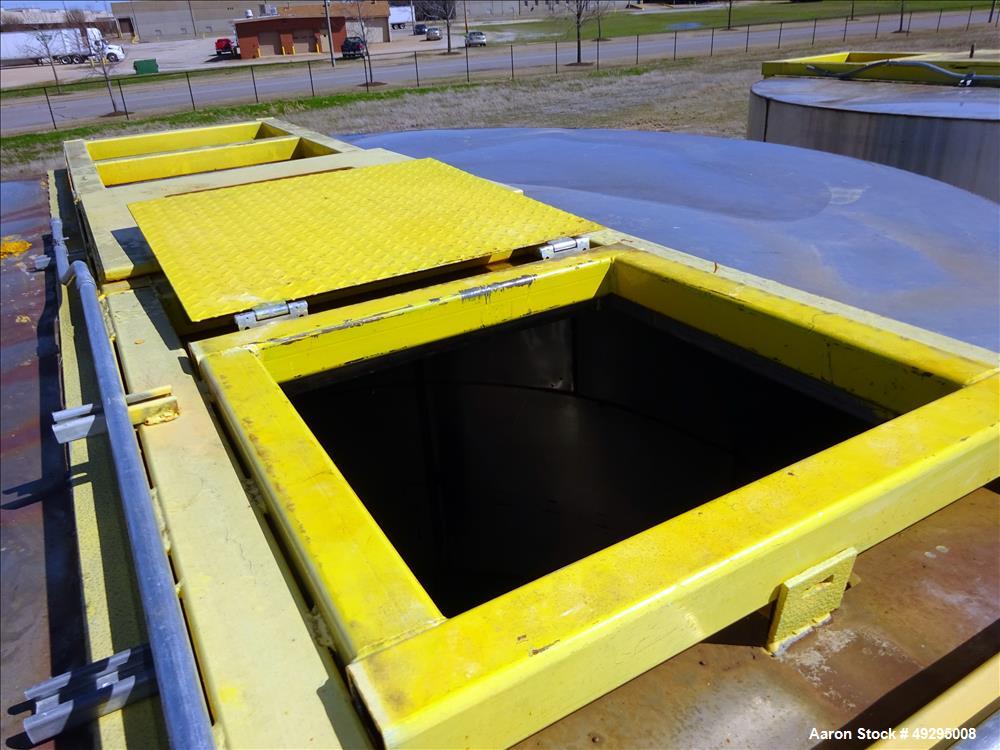 Used Mix Tank, Approximate 5,000 Gallon, Stainless Steel, Vertical.