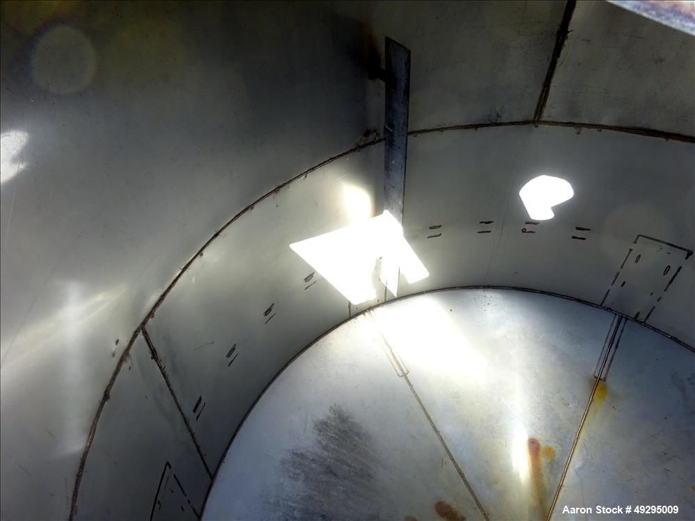 Used Mix Tank, Approximate 5,000 Gallon, Stainless Steel, Vertical.