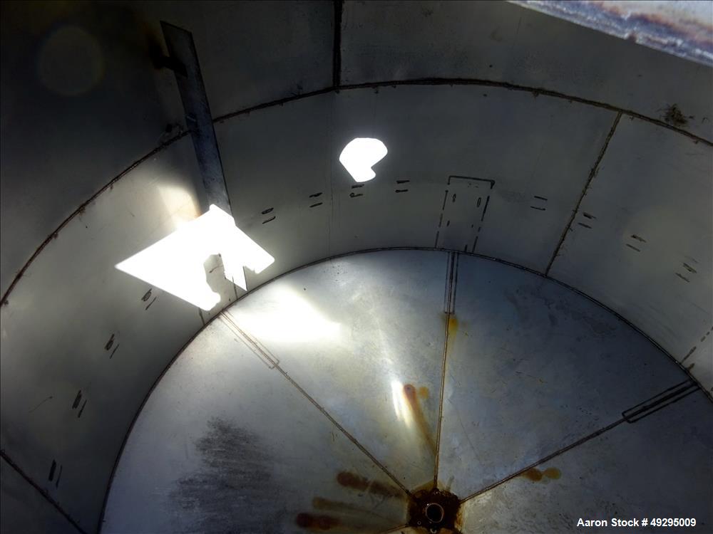 Used Mix Tank, Approximate 5,000 Gallon, Stainless Steel, Vertical.