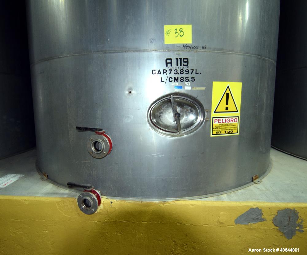 Used Tank,  Approximately 20,000 Gallons, 73,897 Liters Capacity.