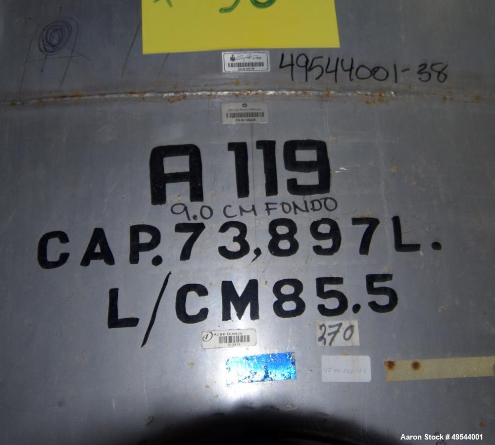Used Tank,  Approximately 20,000 Gallons, 73,897 Liters Capacity.
