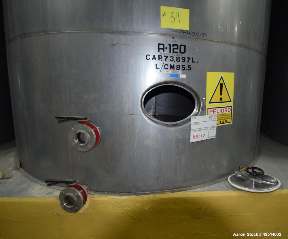 Used Tank,  Approximately 20,000 Gallons, 73,897 Liters Capacity.