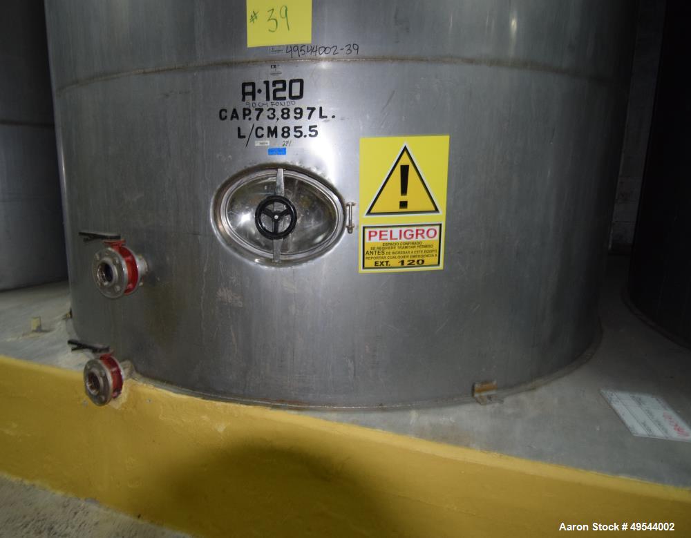 Used Tank,  Approximately 20,000 Gallons, 73,897 Liters Capacity.