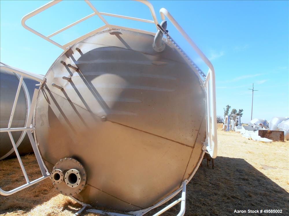 Used Tank, Approximate 12,000 Gallon, 304 Stainless Steel, Vertical