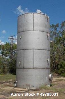Used Tank, Chicago Boiler Company,  Approximately 11,667 Gallon, 304 Stainless steel, 10' diameter x 20' high. Slight Cone Top and bottom. Tank interior and exterior are mill finished.  Weld ground s...