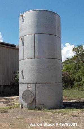 Used Tank, Chicago Boiler Company,  Approximately 11,667 Gallon, 304 Stainless steel, 10' diameter x 20' high. Slight Cone Top and bottom. Tank interior and exterior are mill finished.  Weld ground s...