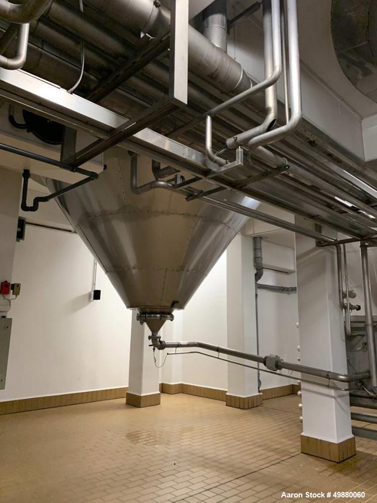Used Holvrieka Ido BV. vertical tank. Capacity 58201 gallon/220000-liter, 304 stainless steel on product contact parts. 15.10" dia. x 5010" high (4914 mm dia. x 15680 mm high). Jacketed rated for 19....