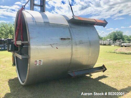 Used 6000 Gallon Open Top 304 Stainless Steel Mix Tank