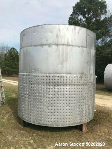Used 5,000 Gallon Jacketed Vertical Stainless Steel Mix Tank