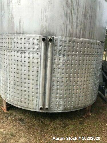 Used 5,000 Gallon Jacketed Vertical Stainless Steel Mix Tank