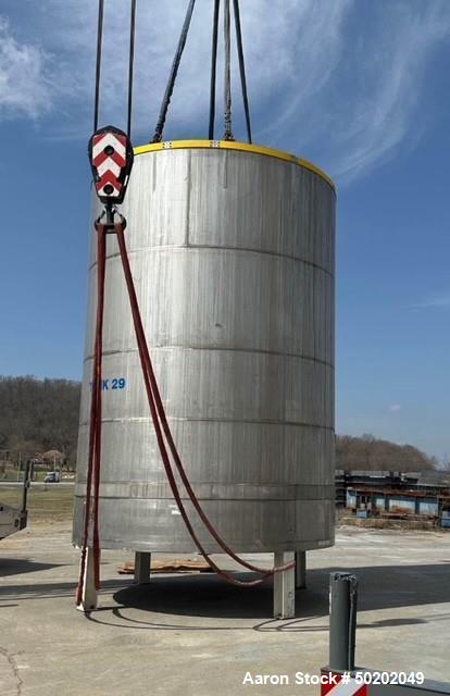 Used 19,110 Gallon 304 Stainless Vertical Tank with Cone Bottom
