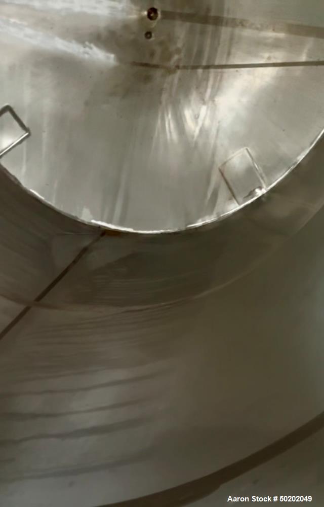 Used 19,110 Gallon 304 Stainless Vertical Tank with Cone Bottom