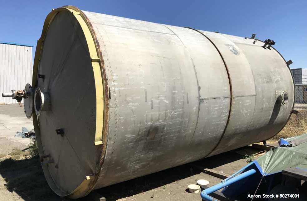 Used- 12,000 Gallon Vertical Stainless Steel Tank