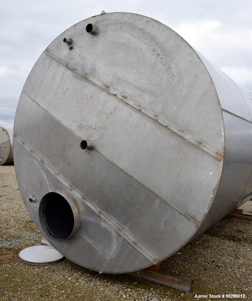 Used- Tank, 8,000 Gallon, 304 Stainless Steel, Vertical.