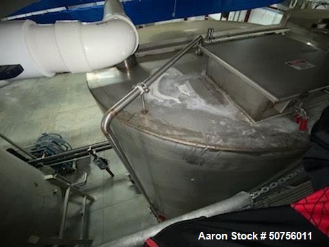 Used Vertical Tank, Approximately 5,000 Gallon, Stainless Steel