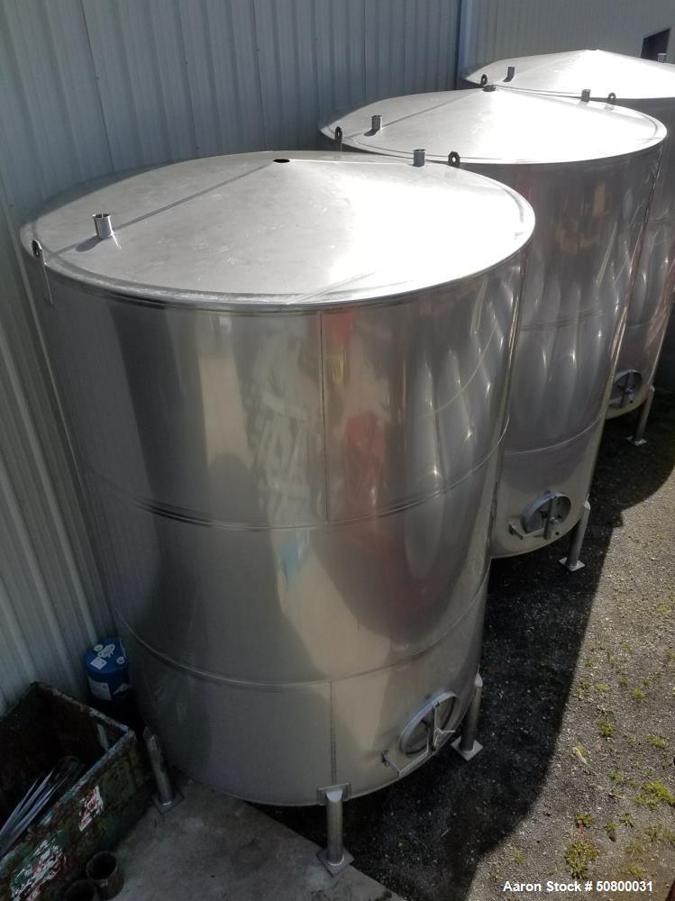 6,500 Gallon 304 Stainless Steel Tank – Food Grade Vertical Liquid Storage Vessel