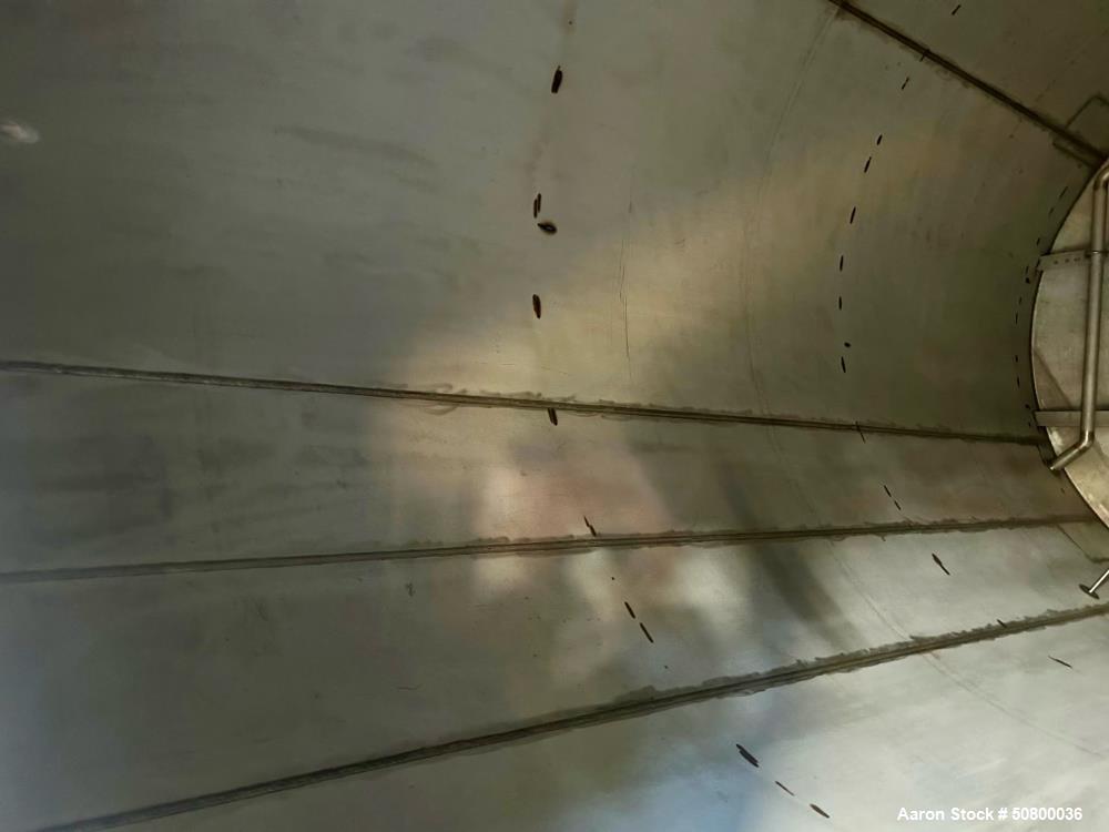 Used 10,000 Gallon Insulated 304L Stainless Steel Vertical Tank – Cone Bottom, 120" x 288"